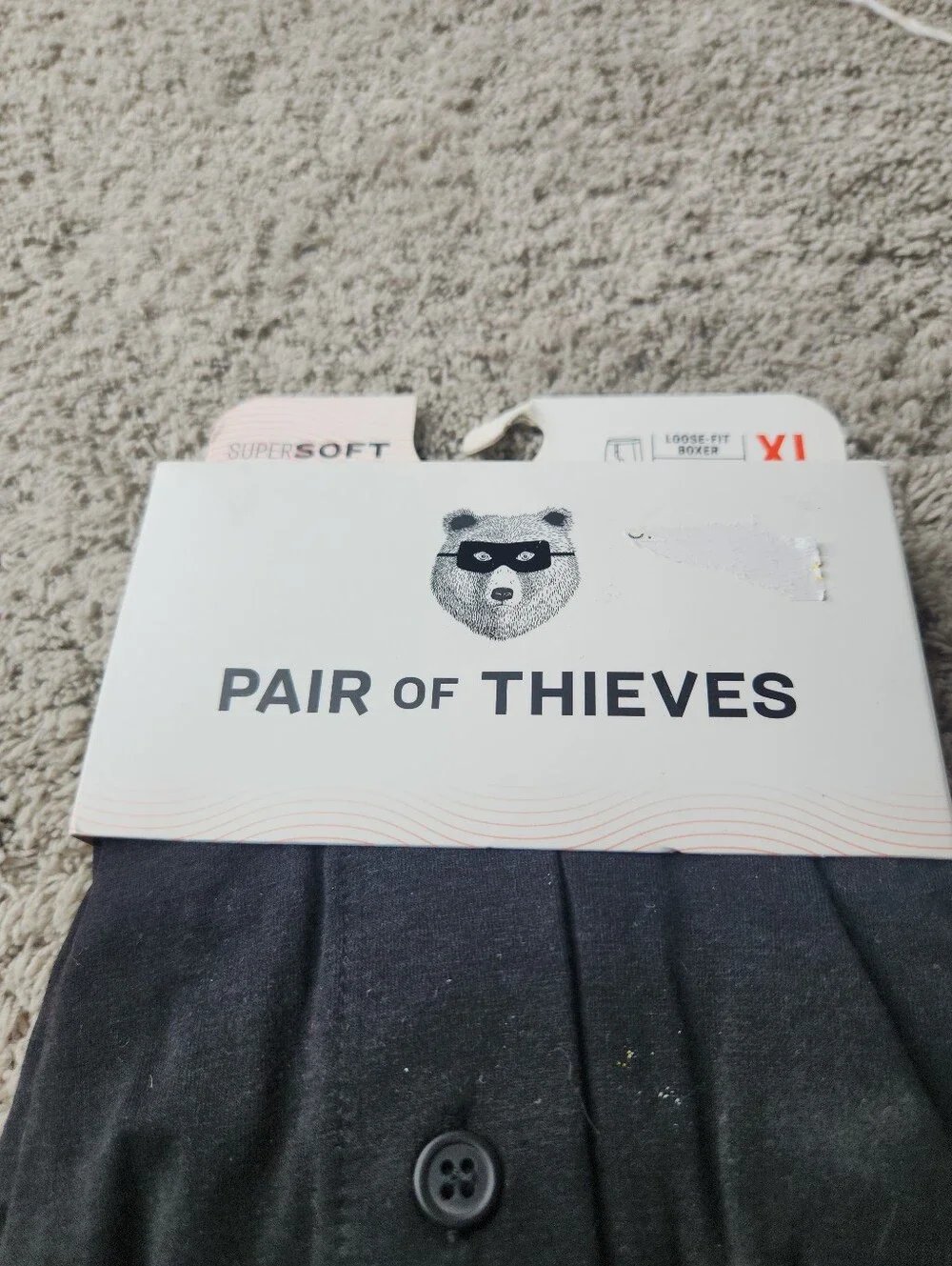 Men's Black Loose-Fit Boxer - Pair Of Thieves - XL